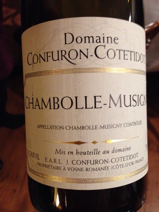 Domaine Confuron Cotetidot Chambolle Musigny 2012