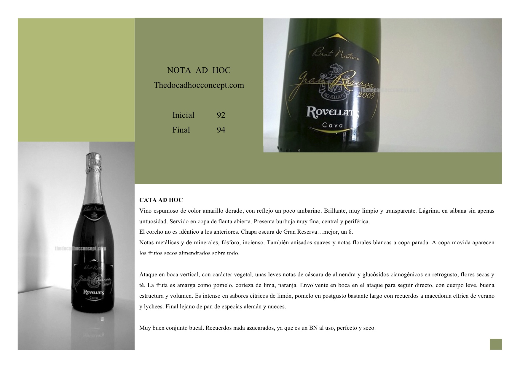 Rovellats Gran Reserva 2009. Un cava medieval Brut Nature