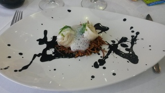 Raya con mantequilla de cítricos y fideos aparte