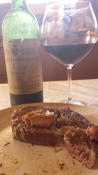 Con el entrecotte al foie
