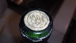 Detalle del tapón con la añada