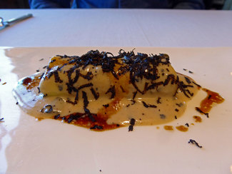 Canelon de rustido con trufa melanosporum