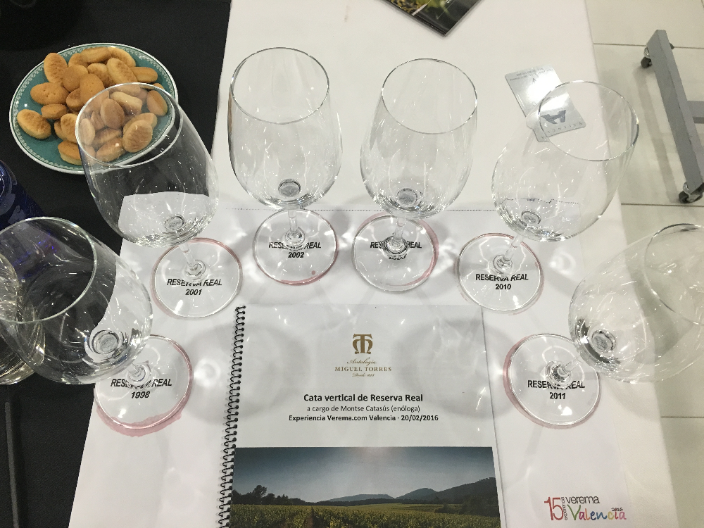 Cata vertical de Reserva Real, de Bodegas Torres, en la XV Experiencia Verema Valencia