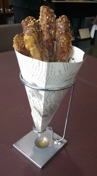 Churros de berenjena