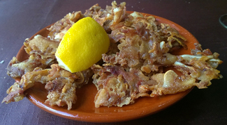 Oreja para comer con la mano