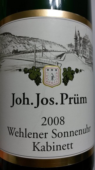 JJ Prüm Wehlener Sonnenuhr Kabinett 2008