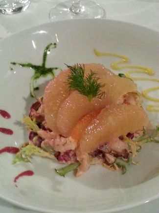Pomelo con pescado