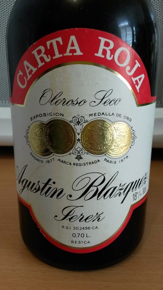 Agustín Blázquez Oloroso Carta Roja (Años 80)