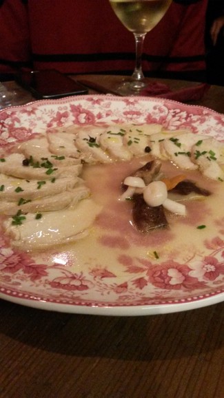 Escabeche casero de pollo de corral con setas