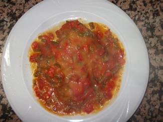 Bacalao al estilo Los Castillos, con aceite por un tubo