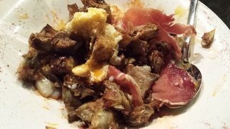 Alcachofas con jamón