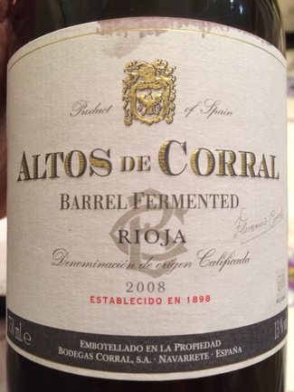 Altos de Corral fermentado en barrica 2008