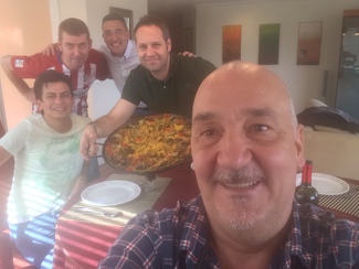 Con los colegas...