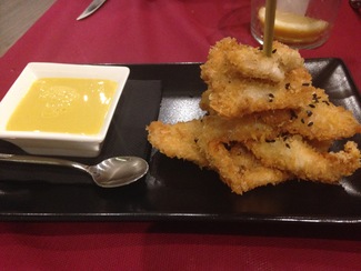 Pollo con sésamo a la mostaza