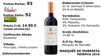 marques de murrieta reserva 2010