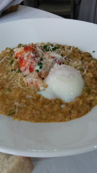 Risotto de bogavante y espárragos trigueros