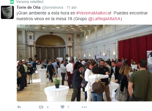 Las cifras en Twitter de la Experiencia Verema Mallorca 2016: #VeremaMallorca