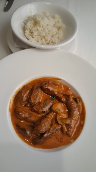 Solomillo strogonoff