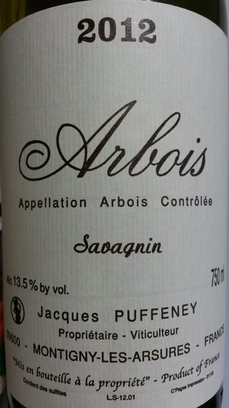 Jacques Puffeney Savagnin 2012