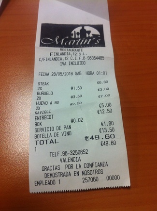 Restaurante Restaurante Martin's en Valencia