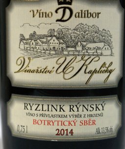 Dalibor - Ryzlink rýnský - botrytický sběr 2014