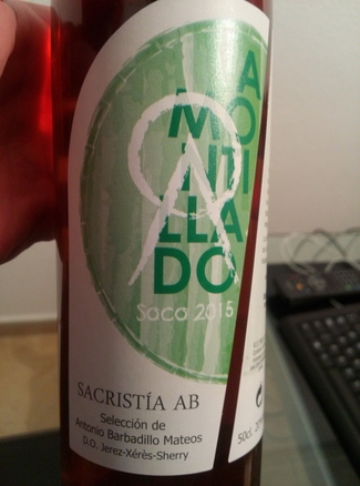 Amontillado Sacristía AB Saca 2015 (etiqueta)