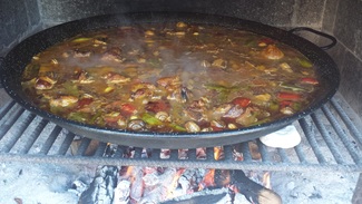 Paella de leña