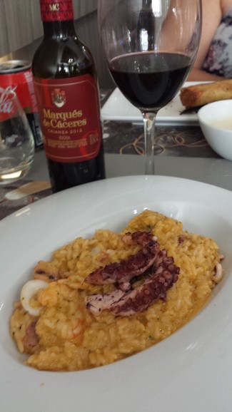 Con el Risotto de pulpo