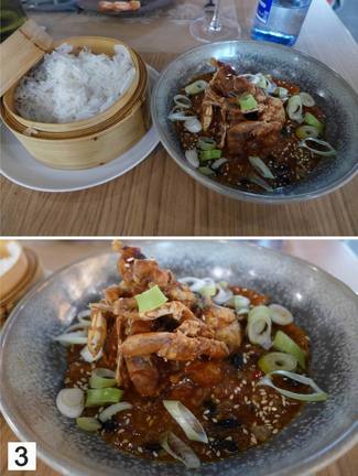 Cangrejo de concha blanda, estilo Singapur