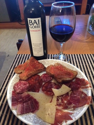 Con el surtido de ibéricos