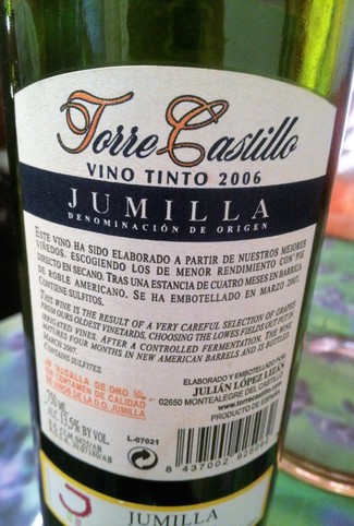 Torre Castillo Monastrell 2006