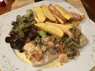 La corvina en salsa