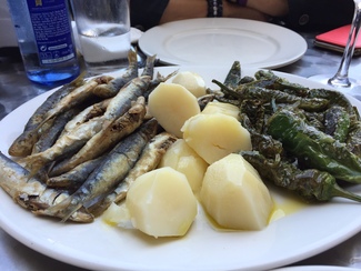 Parrochas con pimientos.