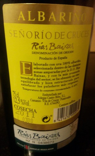 Señorío de Cruces Albariño 2011