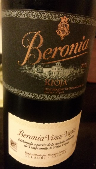 Beronia Viñas Viejas 2012