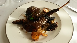 Liebre con arroz y su royal