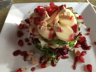 Ensalada de palmito y foie