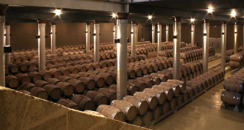 Bodega Finca Allende, sala de barricas