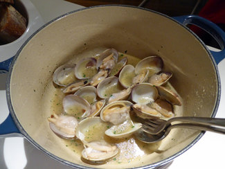 Almejas al palo cortado