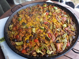 La paella de pato