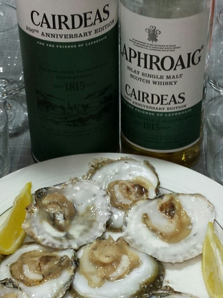 Laphroaig y ostras