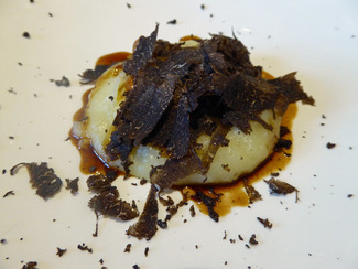 Brandada de bacalao con trufa tuber melanosporum
