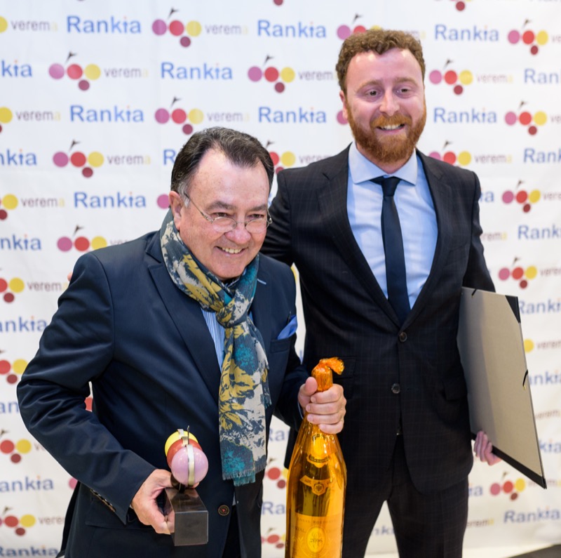 Pedro Morán y Saúl Diaz en la entrega de los premios Verema