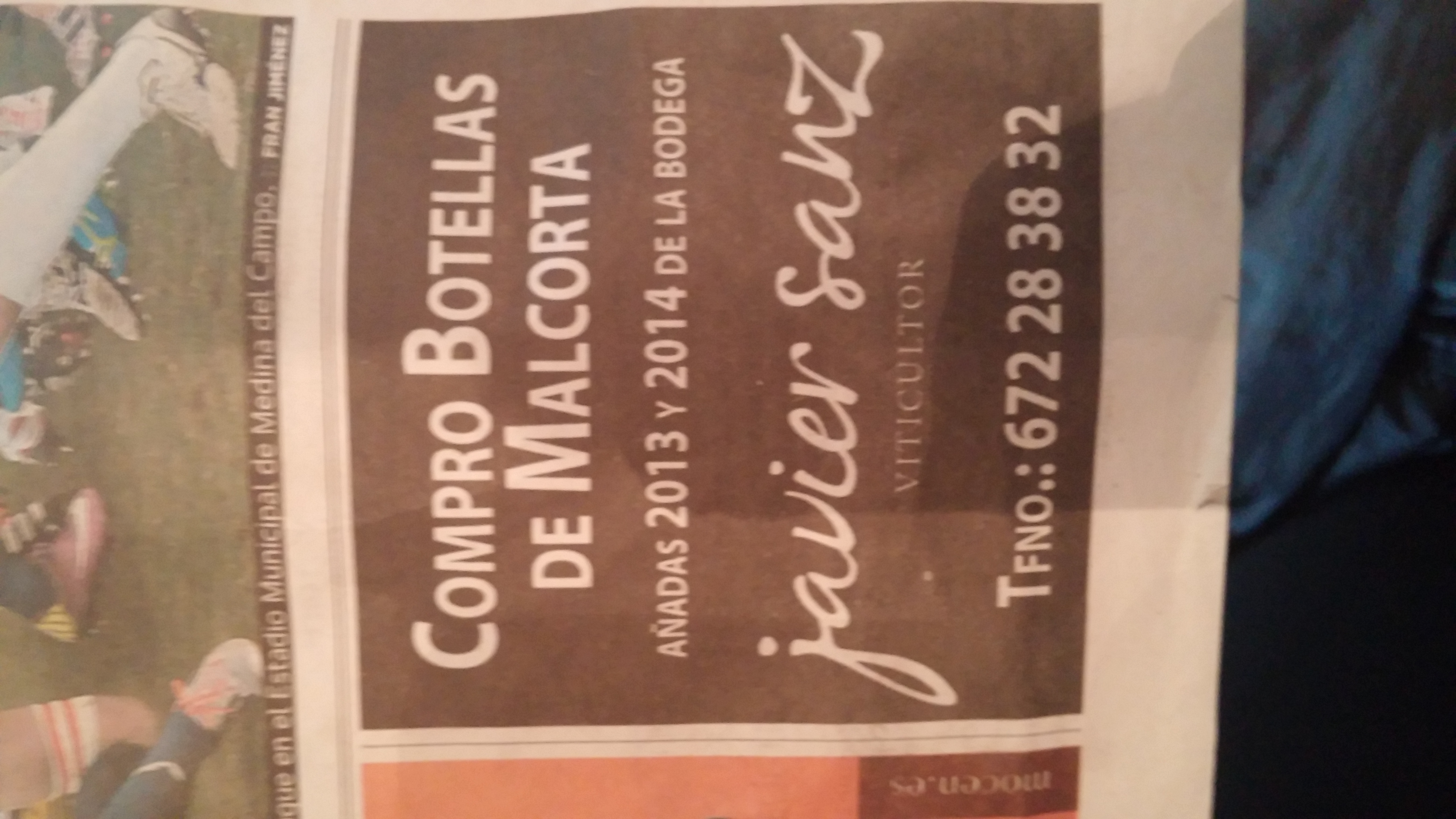 Anuncio en la portada 