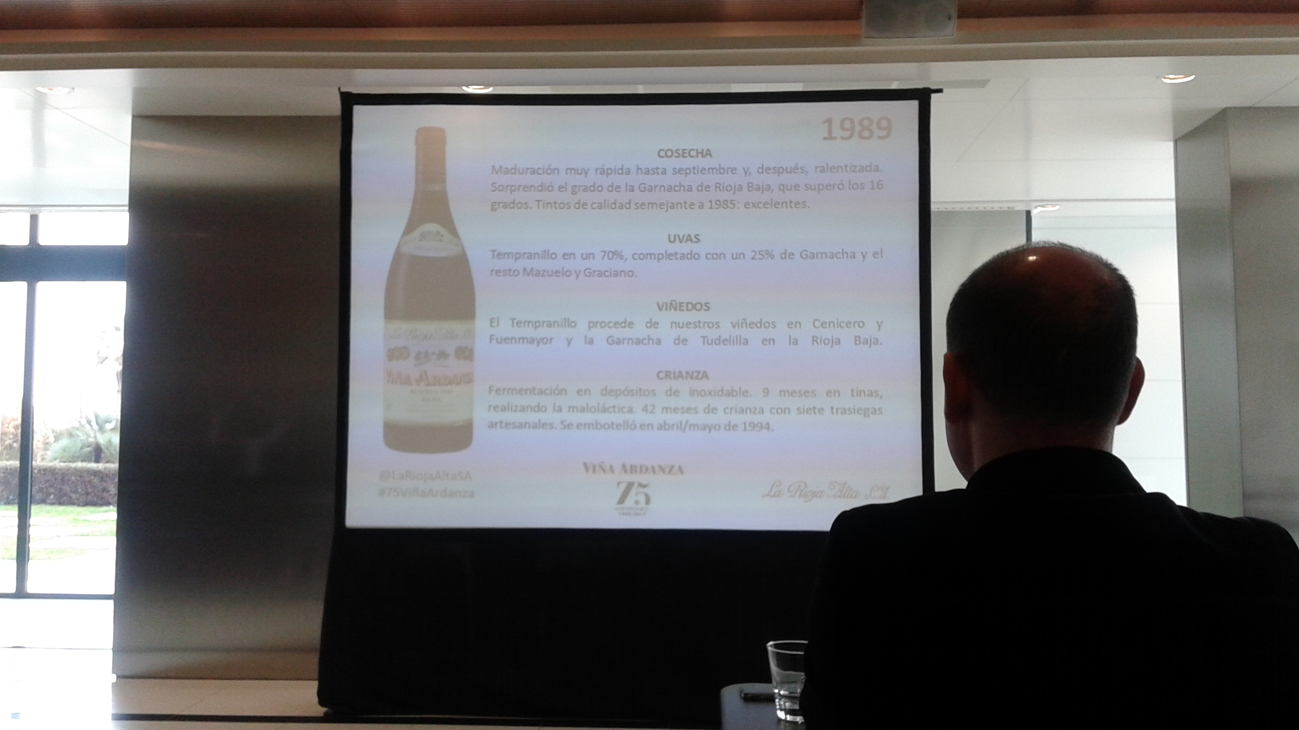 Cata sde Rioja Alta, presentación de añadas