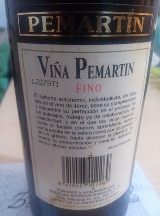 Fino Viña Pemartin José Pemartin, Jerez de la Frontera