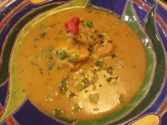 Sopa de camarónes