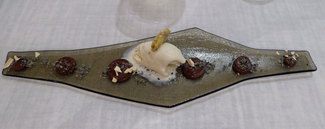 Postre : Sésamo, chocolate y platano