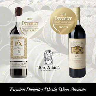 Oro a Don PX 1987 y Platinum a Don PX Vieja Cosecha 1973 en los Decanter World Wine Awards