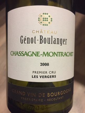 Chateau Genot-Boulanger Chassagne Montrachet Premier Cru Les Vergers 2008